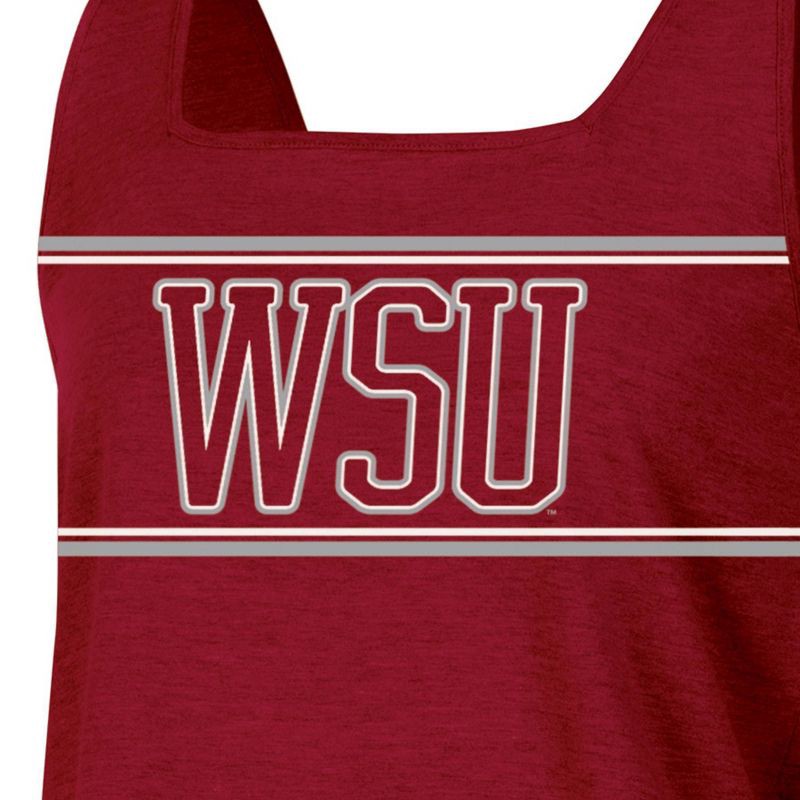 slide 3 of 3, NCAA Washington State Cougars Women's Fashion Tank Top - M: Cotton-Polyester Blend, Squareneck, Sleeveless, Solid Pattern, 1 ct