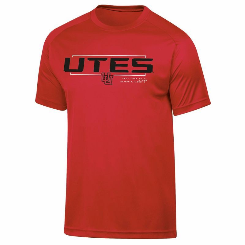 slide 1 of 3, NCAA Utah Utes Men's Poly T-Shirt - L, 1 ct