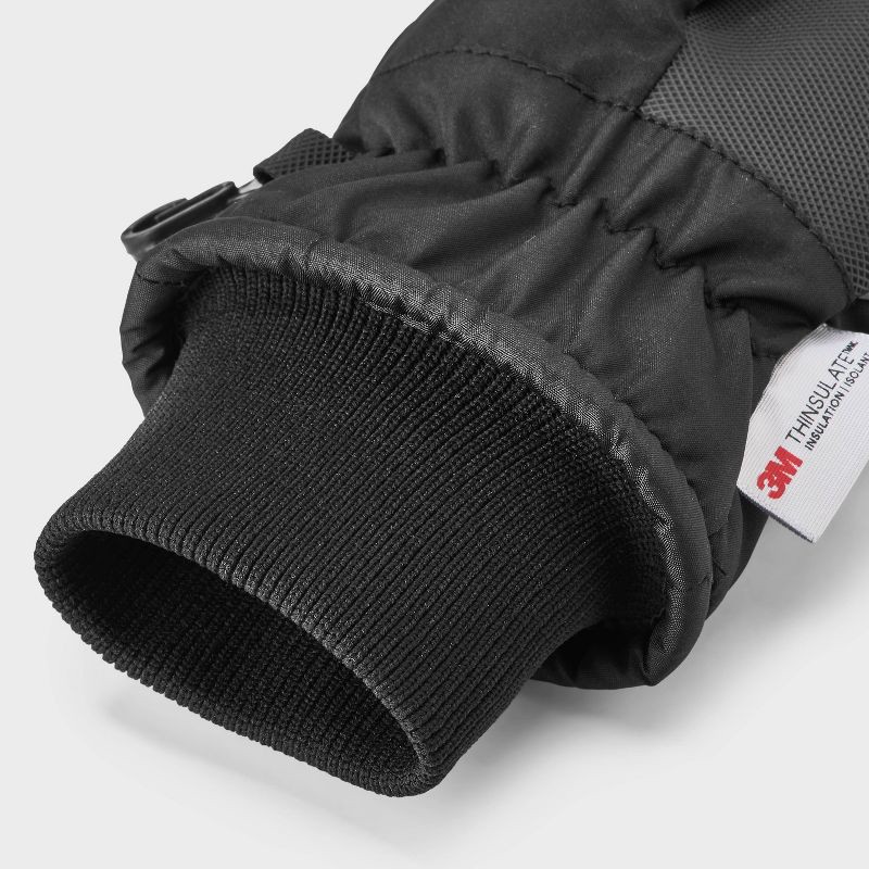 slide 3 of 3, Toddler Boys' Snowplay Ski Mittens - Cat & Jack™ Black 12-24M, 1 ct