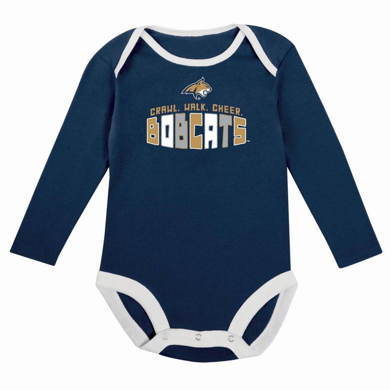 slide 3 of 5, NCAA Montana State Bobcats Infant Boys' 2pk Long Sleeve Bodysuit - 6-9M, 2 ct