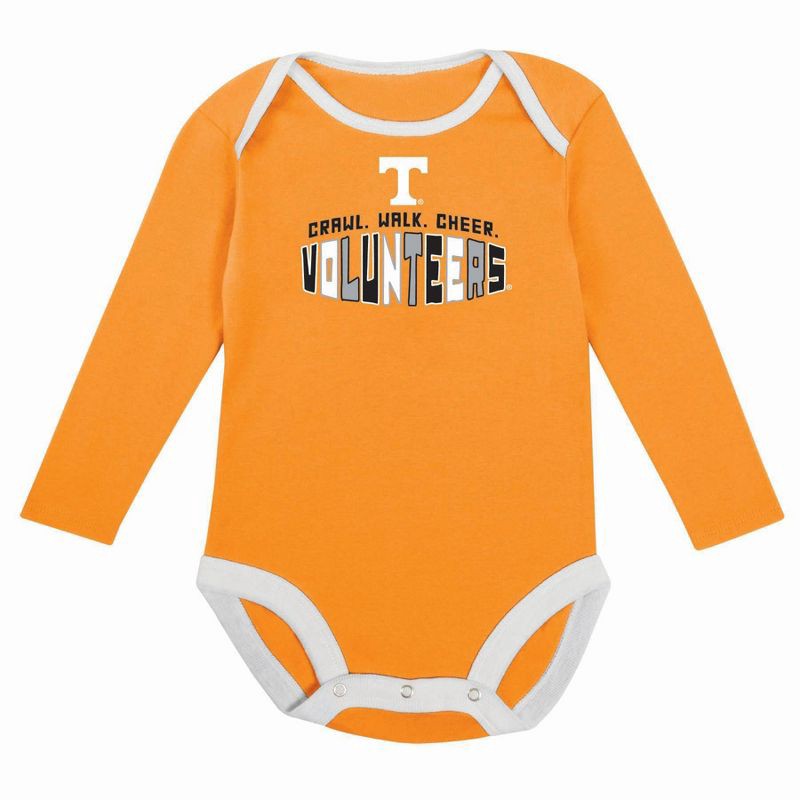 slide 3 of 5, NCAA Tennessee Volunteers Infant Boys' 2pk Long Sleeve Bodysuit - 0-3M, 2 ct