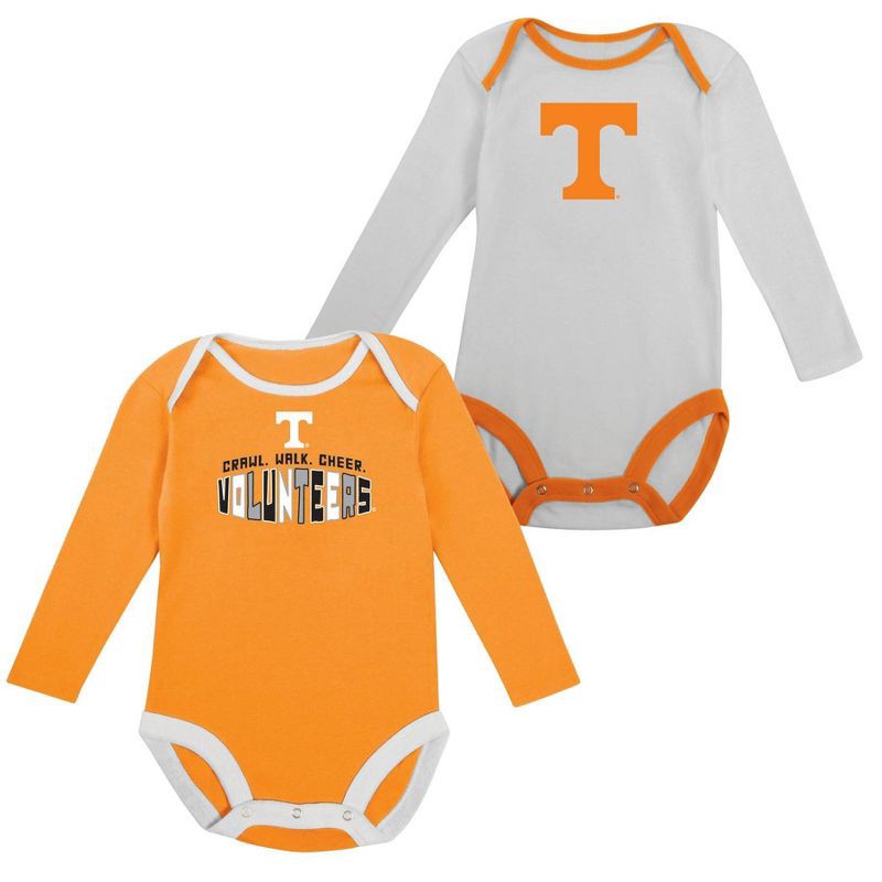 slide 5 of 5, NCAA Tennessee Volunteers Infant Boys' 2pk Long Sleeve Bodysuit - 0-3M, 2 ct