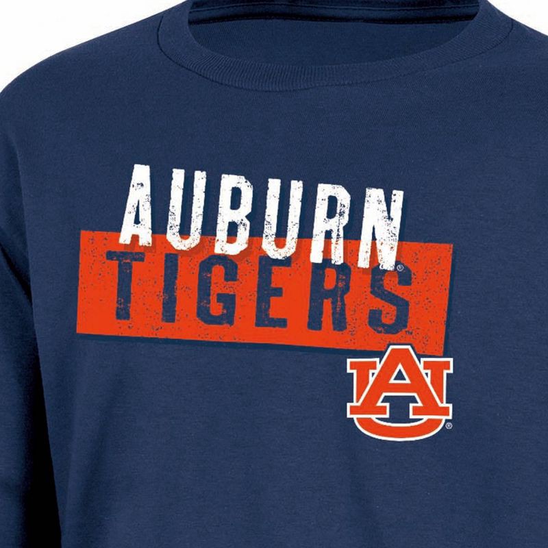 slide 3 of 3, NCAA Auburn Tigers Boys' Long Sleeve T-Shirt - M: Cotton-Polyester Jersey Pullover, 1 ct