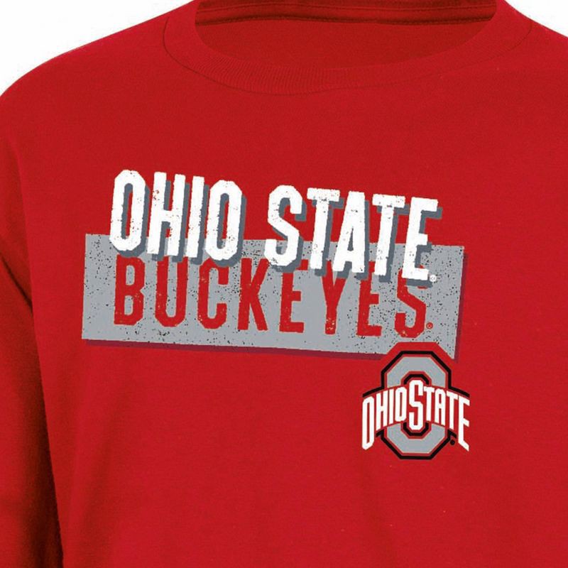 slide 3 of 3, NCAA Ohio State Buckeyes Boys' Long Sleeve T-Shirt - XS, 1 ct