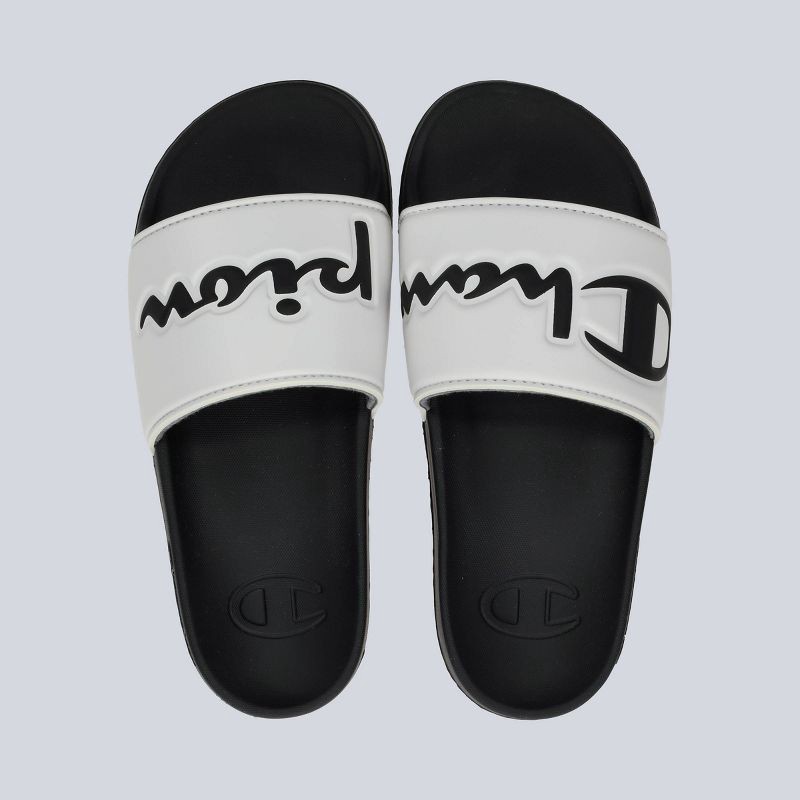 slide 3 of 4, Champion Women's IPO Squish Slide Sandals - Black/White 9, 1 ct