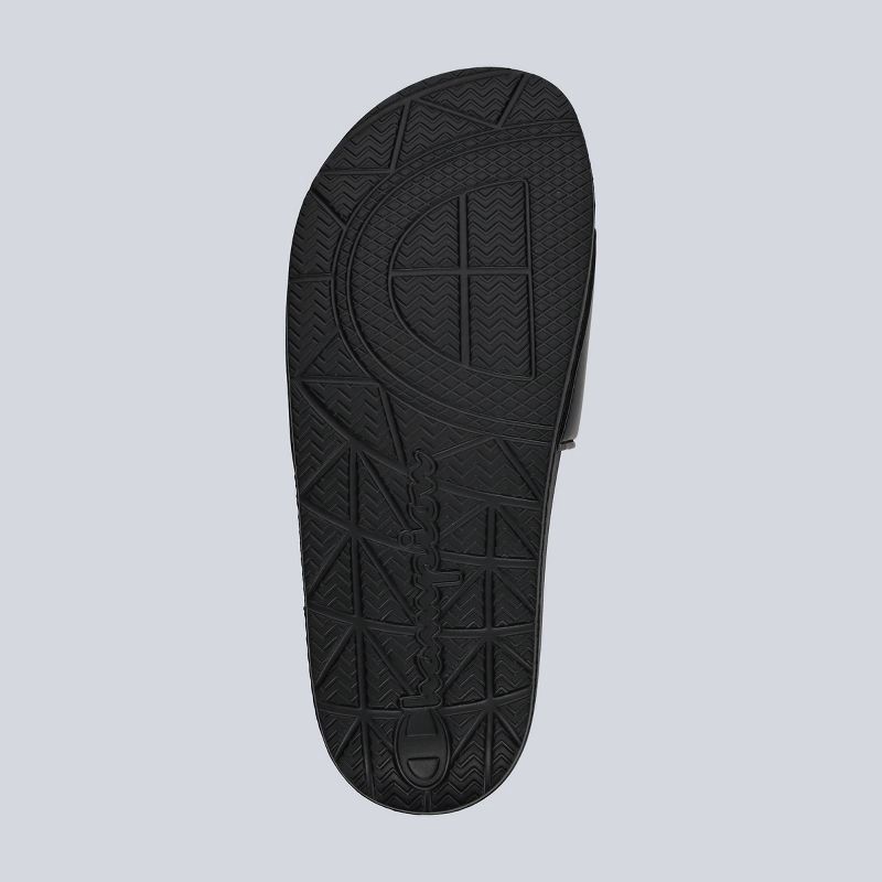 slide 4 of 4, Champion Men's IPO Squish Slide Sandals - Black 8, 1 ct