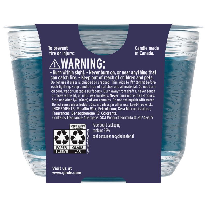 slide 3 of 13, Glade 3 Wick Holiday Scented Christmas Candle for Stocking Stuffers - Embers & Sandalwood - 6.8oz, 6.8 oz