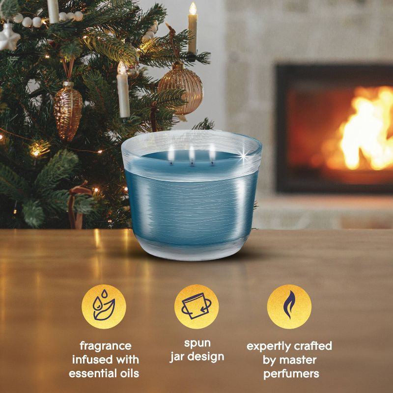 slide 8 of 13, Glade 3 Wick Holiday Scented Christmas Candle for Stocking Stuffers - Embers & Sandalwood - 6.8oz, 6.8 oz