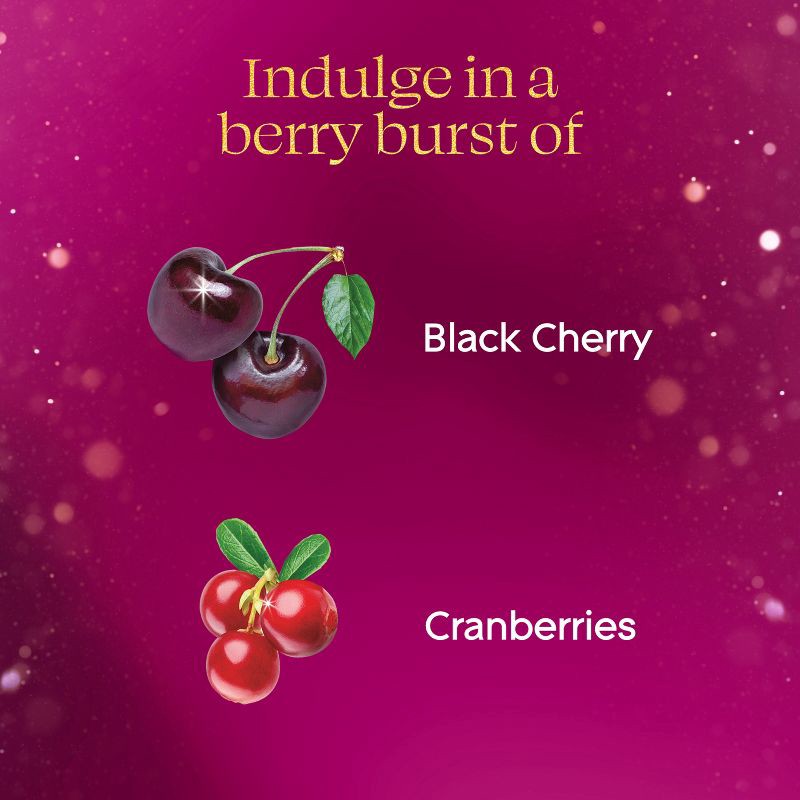 slide 5 of 13, Glade 3 Wick Holiday Scented Christmas Candle for Stocking Stuffers - Black Cherry & Cranberry - 6.8oz​, 6.8 oz