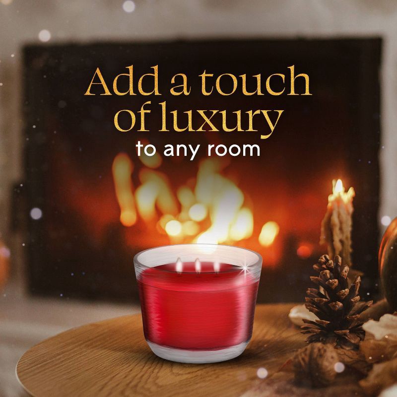 slide 7 of 13, Glade 3 Wick Holiday Scented Christmas Candle for Stocking Stuffers - Warm Apple & Spices - 6.8oz​, 6.8 oz