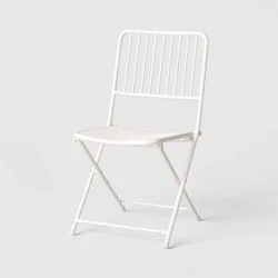 Wire Back Outdoor Patio Chair Cream - Room Essentials™