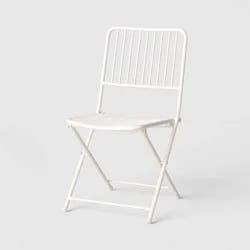 Wire Back Outdoor Patio Chair Cream - Room Essentials™