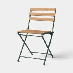 Faux Wood Casual Traditional Outdoor Patio Chair Green - Room Essentials™