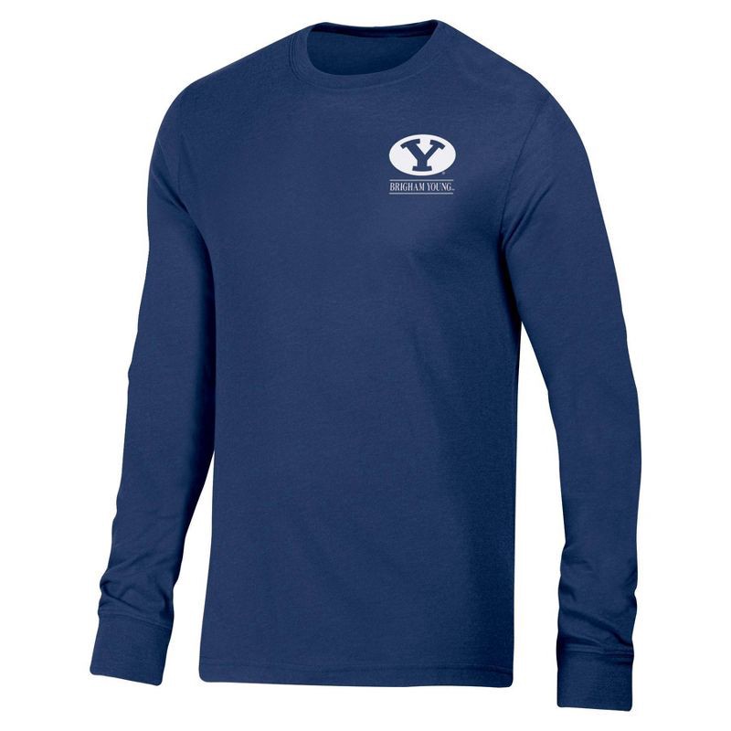 slide 1 of 3, NCAA BYU Cougars Men's Long Sleeve T-Shirt - M, 1 ct
