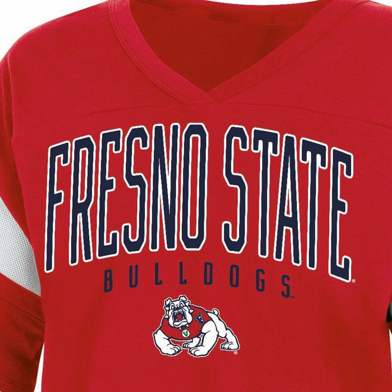 slide 3 of 3, NCAA Fresno State Bulldogs Women's Jersey T-Shirt - XL, 1 ct