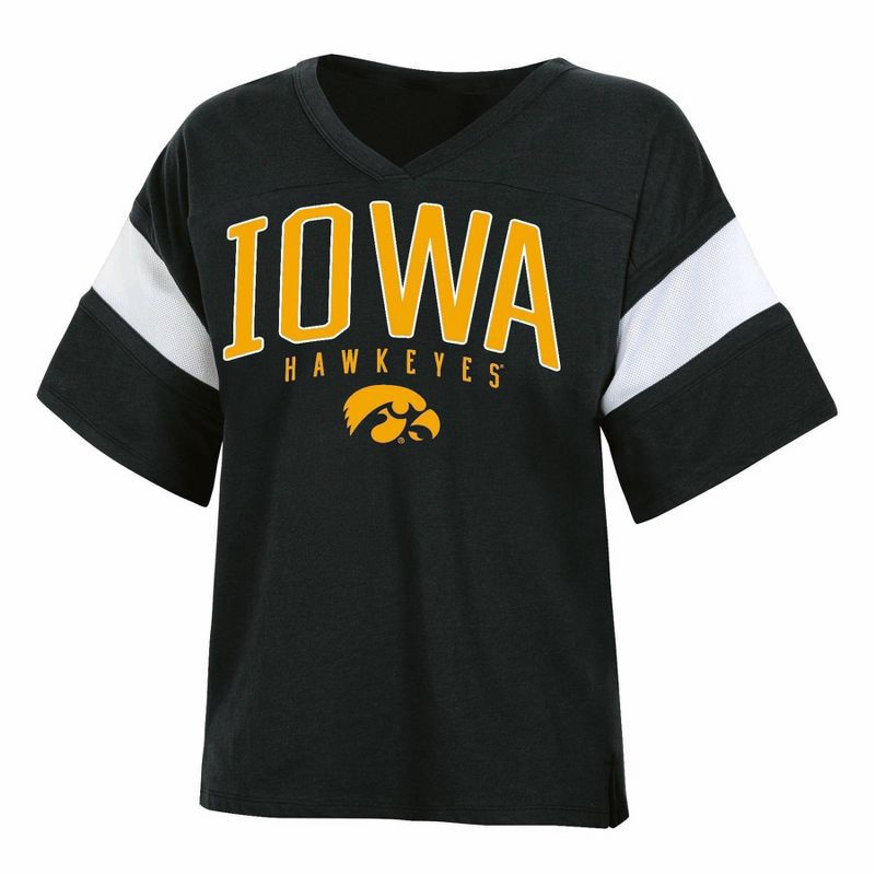 slide 1 of 3, NCAA Iowa Hawkeyes Women's Jersey T-Shirt - XL, 1 ct