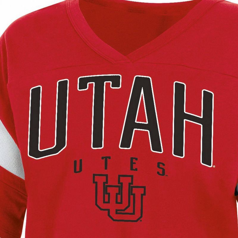 slide 3 of 3, NCAA Utah Utes Women's Jersey T-Shirt - S, 1 ct