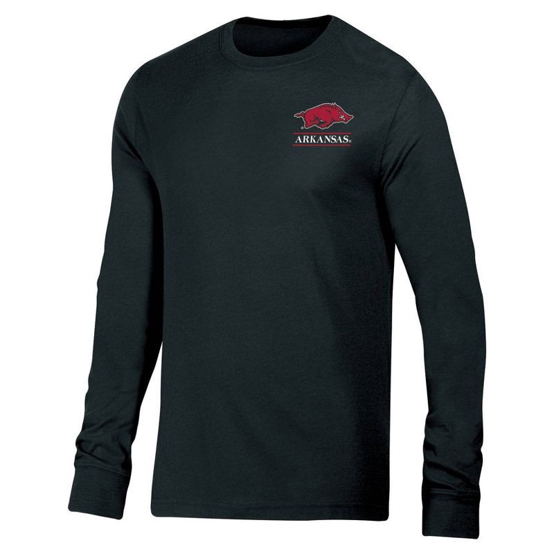 slide 1 of 3, NCAA Arkansas Razorbacks Men's Long Sleeve T-Shirt - M: Cotton-Polyester Blend,, 1 ct