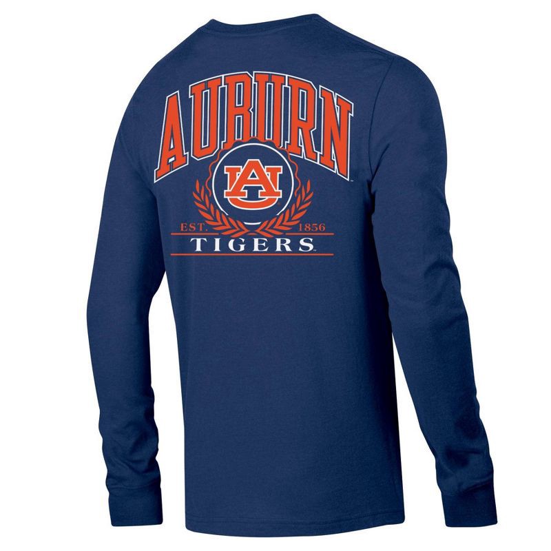 slide 2 of 3, NCAA Auburn Tigers Men's Long Sleeve T-Shirt - M: Cotton-Polyester Blend,, 1 ct