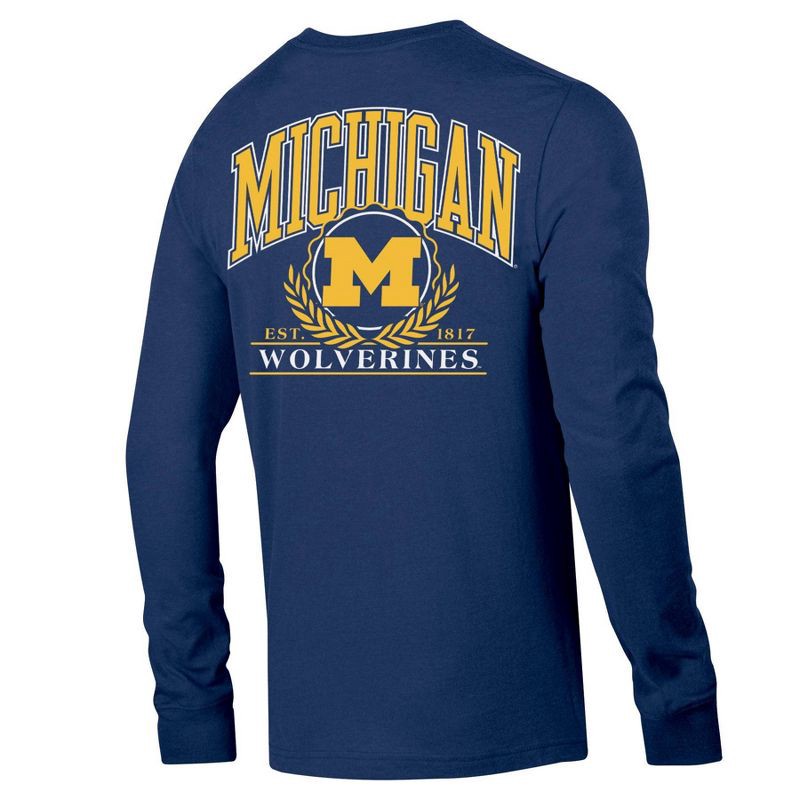 slide 2 of 3, NCAA Michigan Wolverines Men's Long Sleeve T-Shirt - L, 1 ct