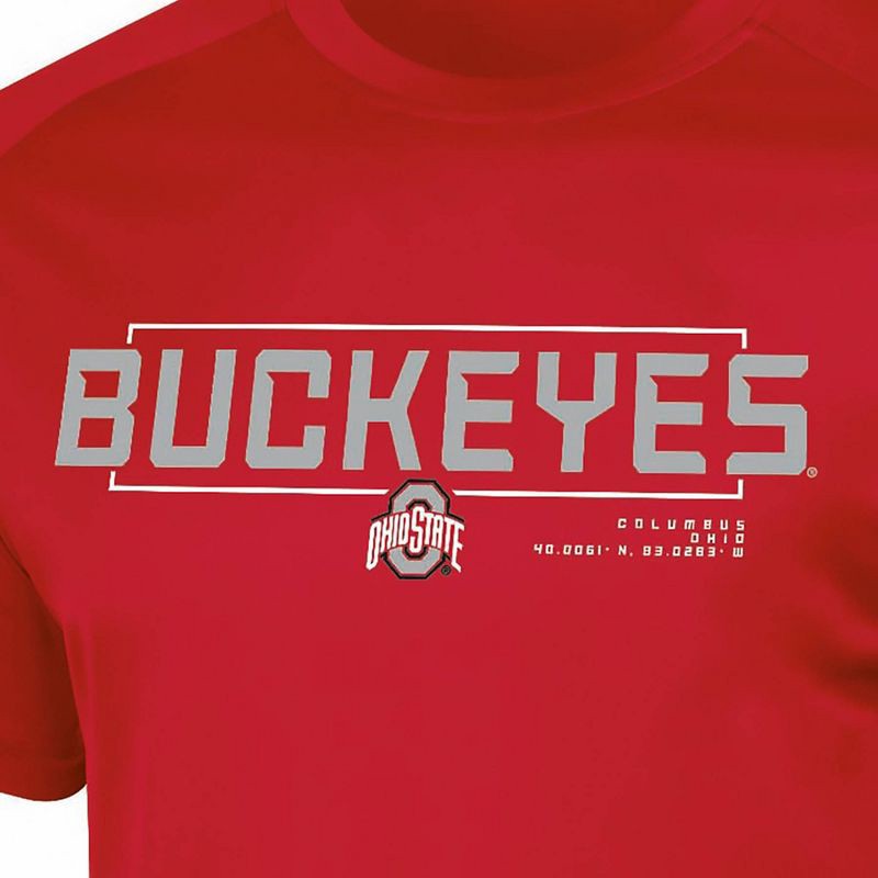 slide 3 of 3, NCAA Ohio State Buckeyes Men's Poly T-Shirt - XXL, 1 ct