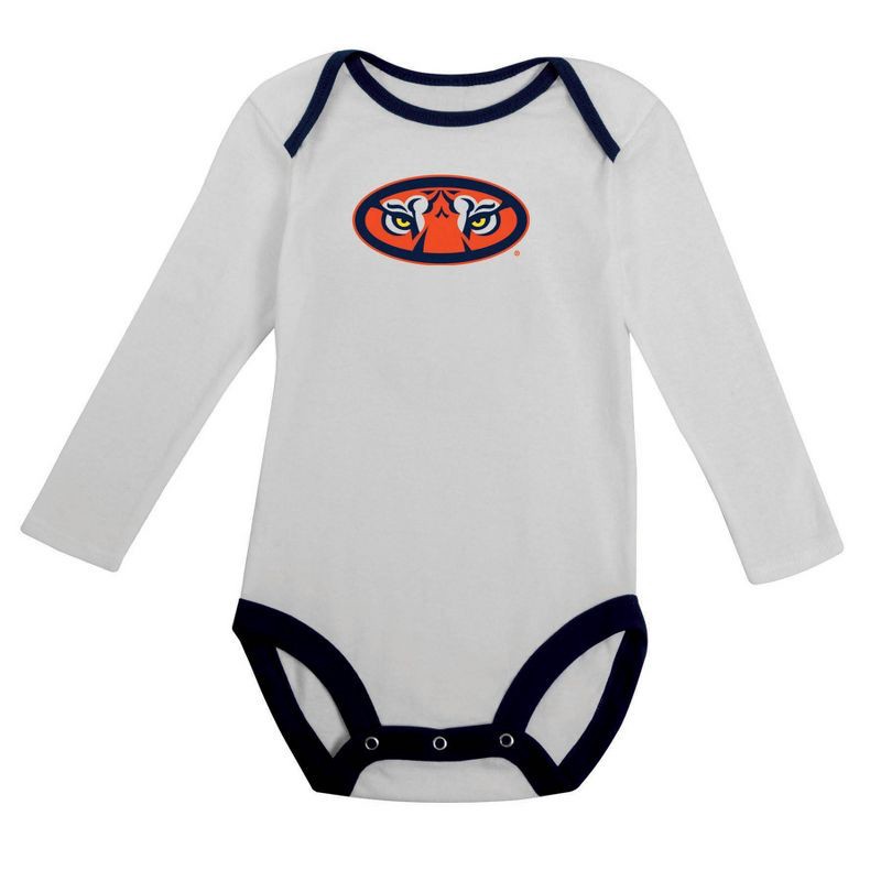 slide 1 of 5, NCAA Auburn Tigers Infant Boys' 2pk Long Sleeve Bodysuit - 6-9M, 2 ct