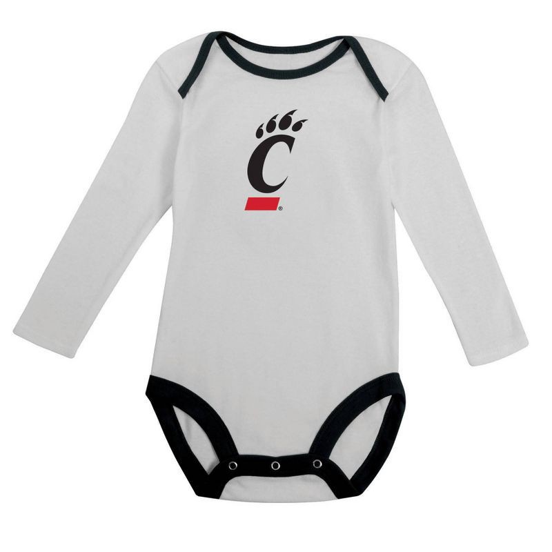 slide 1 of 5, NCAA Cincinnati Bearcats Infant Boys' 2pk Long Sleeve Bodysuit - 6-9M, 2 ct