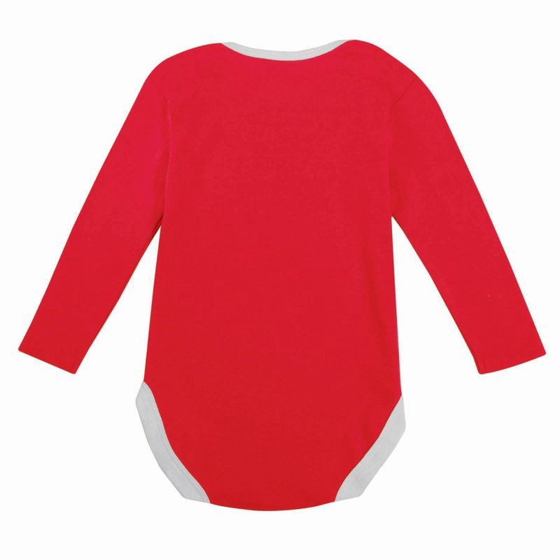 slide 4 of 5, NCAA Ohio State Buckeyes Infant Boys' 2pk Long Sleeve Bodysuit - 6-9M, 2 ct