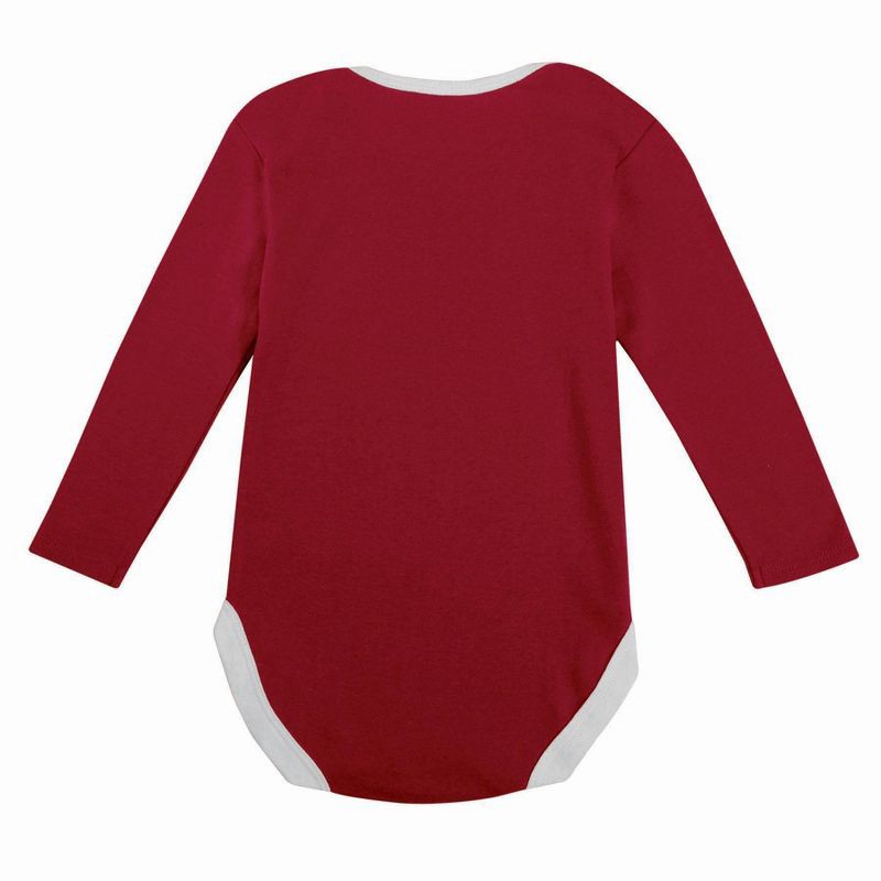 slide 4 of 5, NCAA South Carolina Gamecocks Infant Boys' 2pk Long Sleeve Bodysuit - 3-6M: Cotton-Polyester Blend, Adjustable Snap Closure, 2 ct