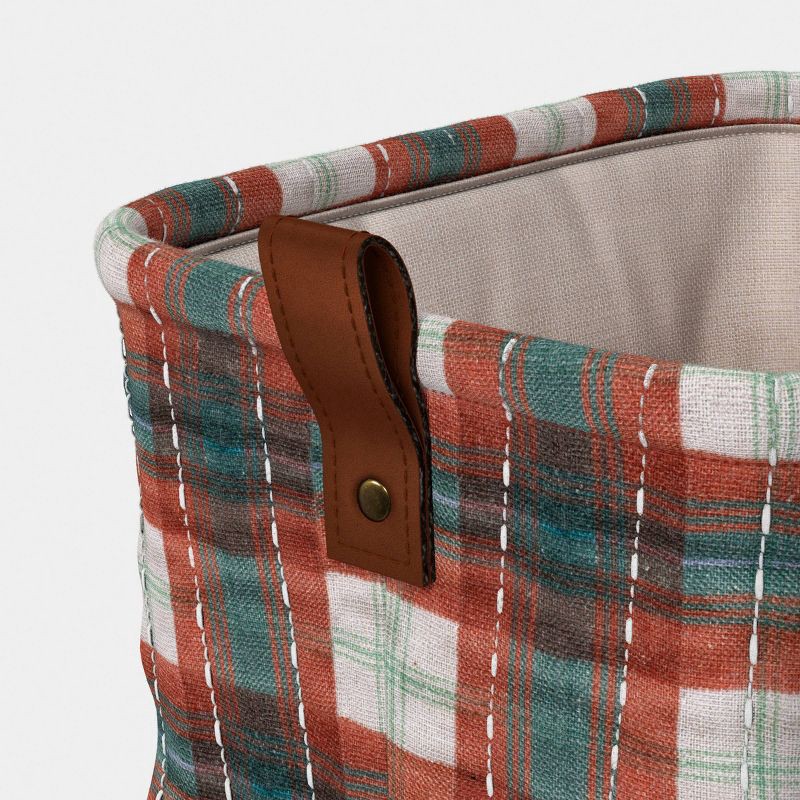 slide 4 of 4, Quilted Stitch Decorative Basket Plaid - Threshold™, 1 ct