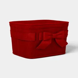 Felt Bow Decorative Basket Red - Threshold™