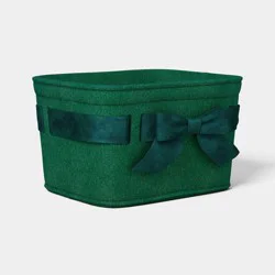 Felt Bow Decorative Basket Green - Threshold™
