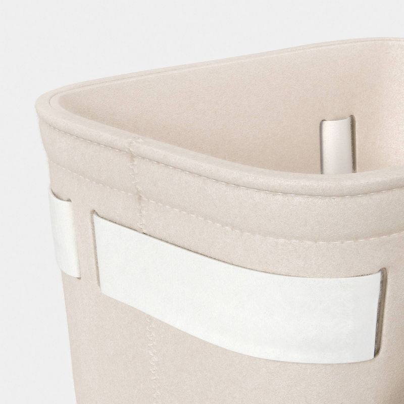 slide 4 of 4, Felt Bow Decorative Basket Cream - Threshold™, 1 ct