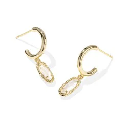 Kendra Scott Emma Huggie Hoop Earrings - Gold/MOP