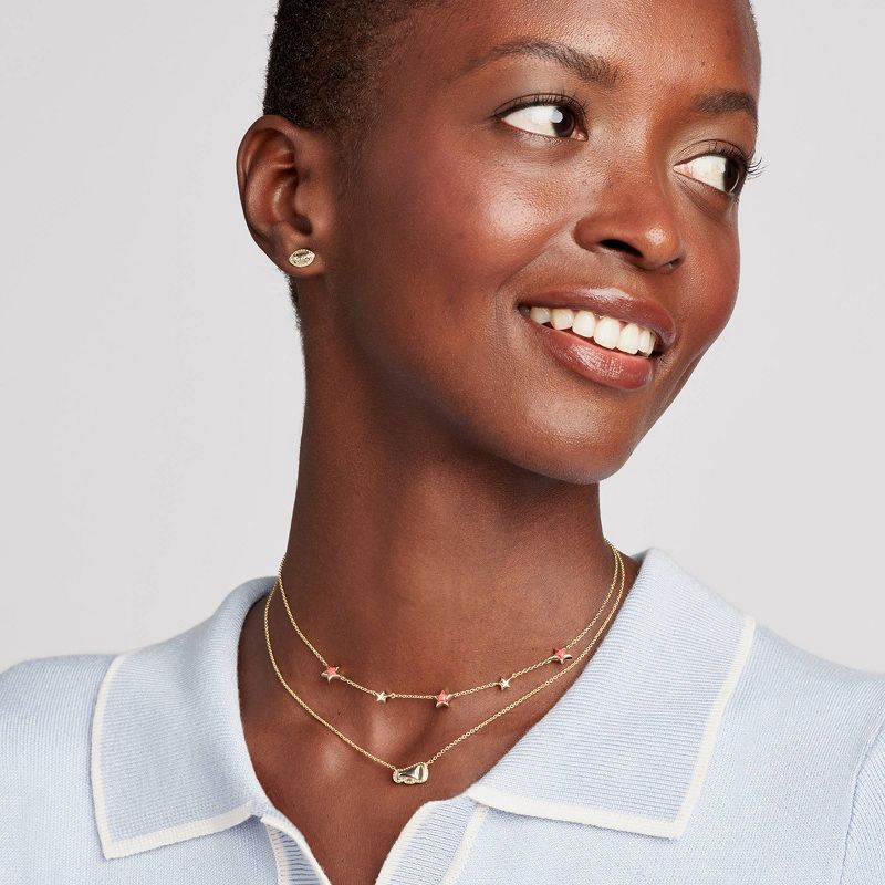 slide 3 of 3, Kendra Scott Metal Cheer Pendant Necklace - Gold/Silver, 1 ct