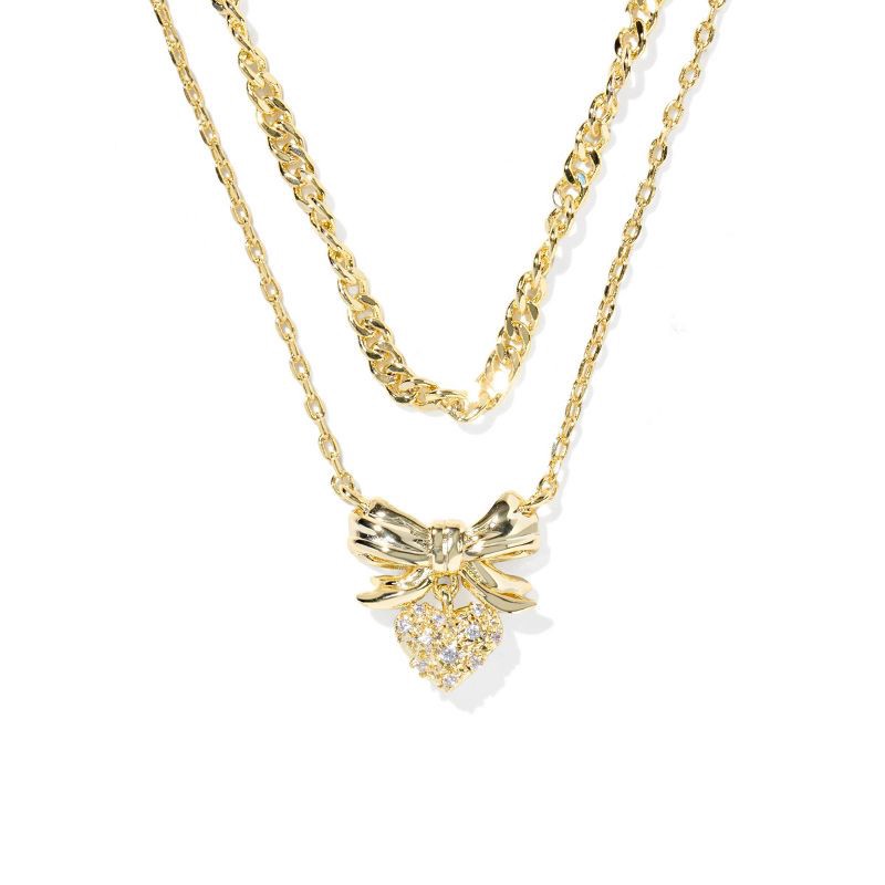 slide 1 of 2, Kendra Scott Bow Multi-Strand Necklace - Gold, 1 ct