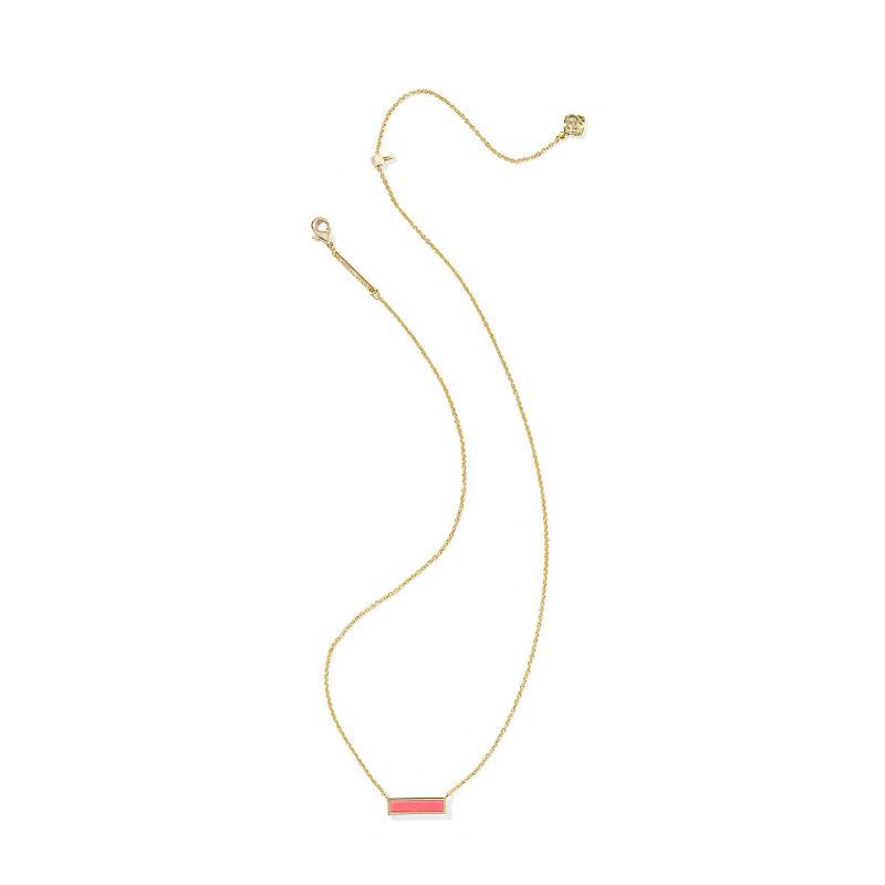 slide 2 of 2, Kendra Scott Paisleigh Pendant Necklace - Gold/Dark Red, 1 ct