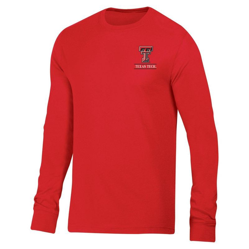 slide 1 of 3, NCAA Texas Tech Red Raiders Men's Long Sleeve T-Shirt - M: Cotton-Polyester Blend,, 1 ct
