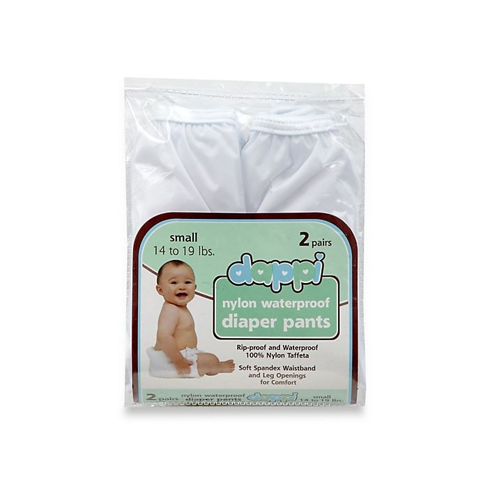 slide 1 of 1, TL Care Dappi Waterproof 100% Nylon Small Diaper Pants - White, 2 ct