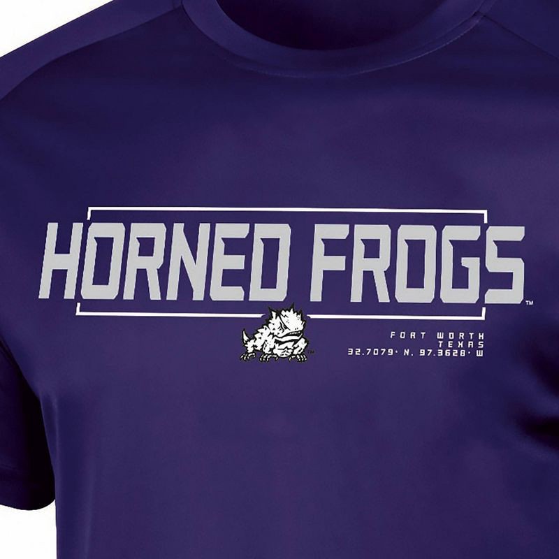 slide 3 of 3, NCAA TCU Horned Frogs Men's Poly T-Shirt - L, 1 ct