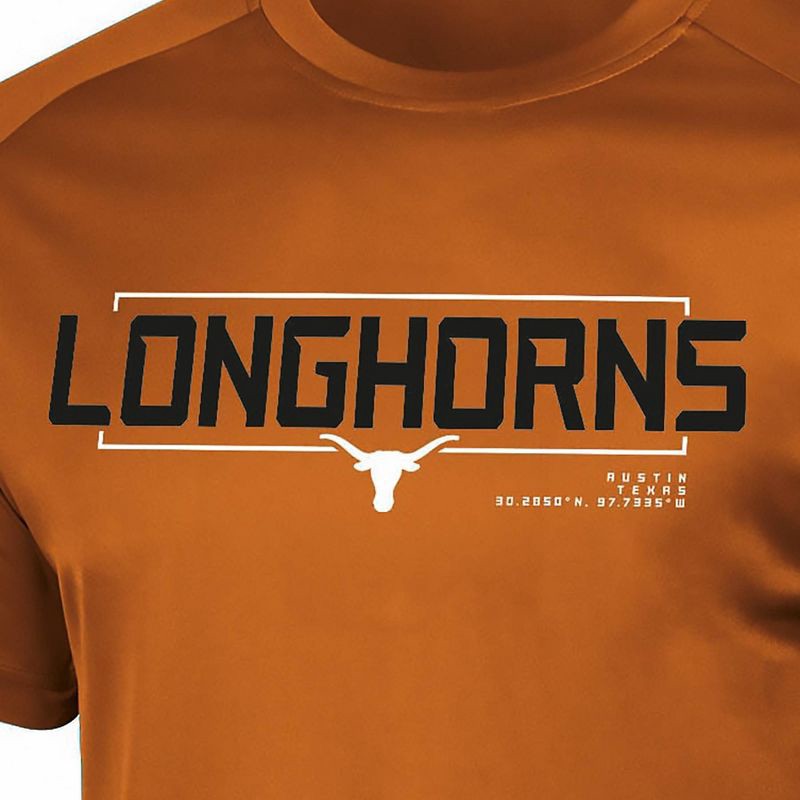 slide 3 of 3, NCAA Texas Longhorns Men's Poly T-Shirt - M: Lightweight Crew Neck, Short Sleeve, 1 ct
