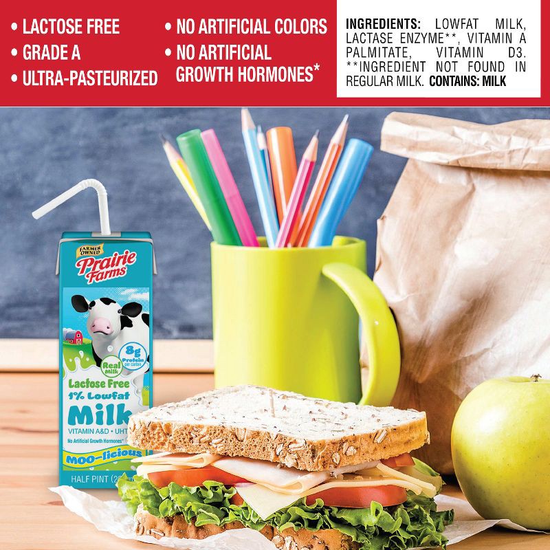 slide 7 of 11, Prairie Farms 1% Lactose Free Milk - 3pk/8 fl oz, 3 ct, 8 fl oz