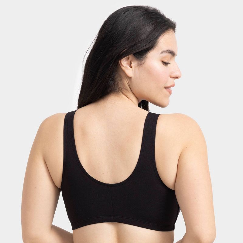 slide 2 of 7, Fruit of the Loom Women's Unbelievably Soft Cotton Front-Close Bra - Black S, 1 ct