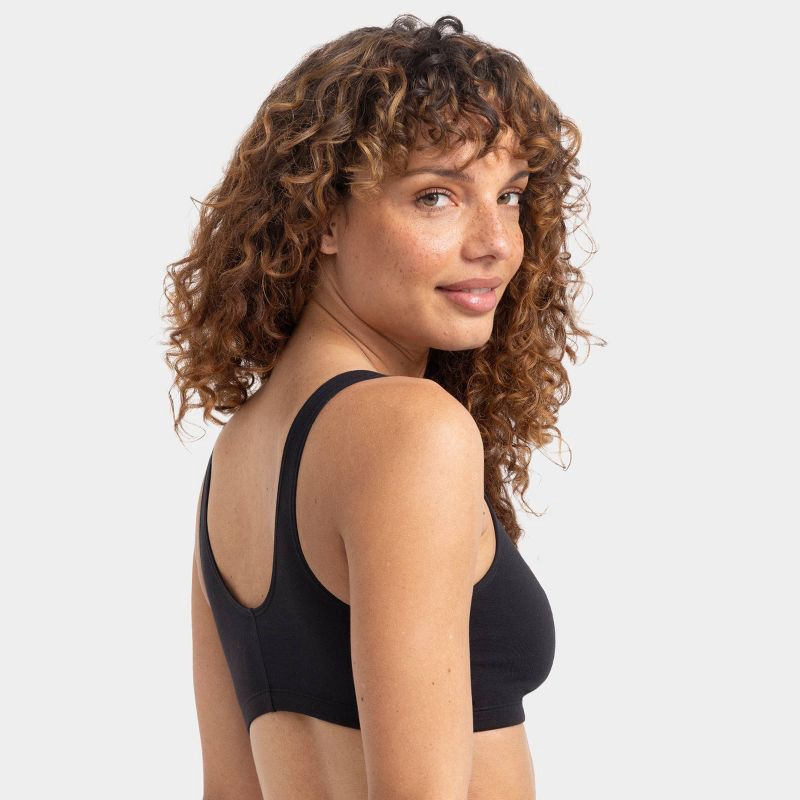 slide 4 of 7, Fruit of the Loom Women's Unbelievably Soft Cotton Front-Close Bra - Black XXL, 1 ct