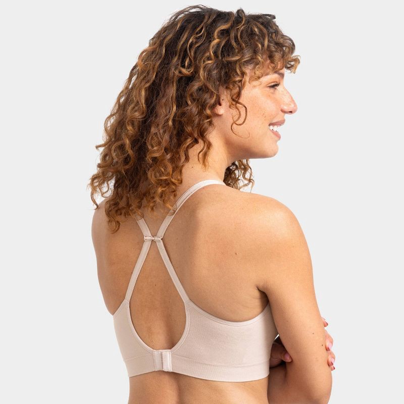 slide 2 of 6, Fruit of the Loom Women's 360° Stretch Seamless Smooth Support Wireless Bra - Cashmere XXL, 1 ct