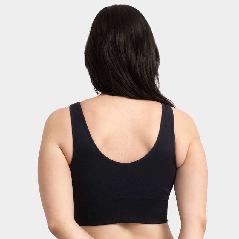 slide 2 of 6, Fruit of the Loom Women's 360° Stretch Seamless Comfort Longline Sports Bra - Black S, 1 ct