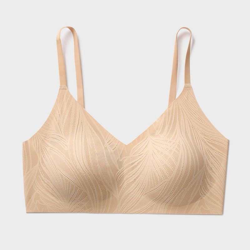 slide 4 of 5, True & Co. True Everybody by True & Co Women's Lace Triangle Adjustable Strap Wirefree Bra - Beige XL, 1 ct