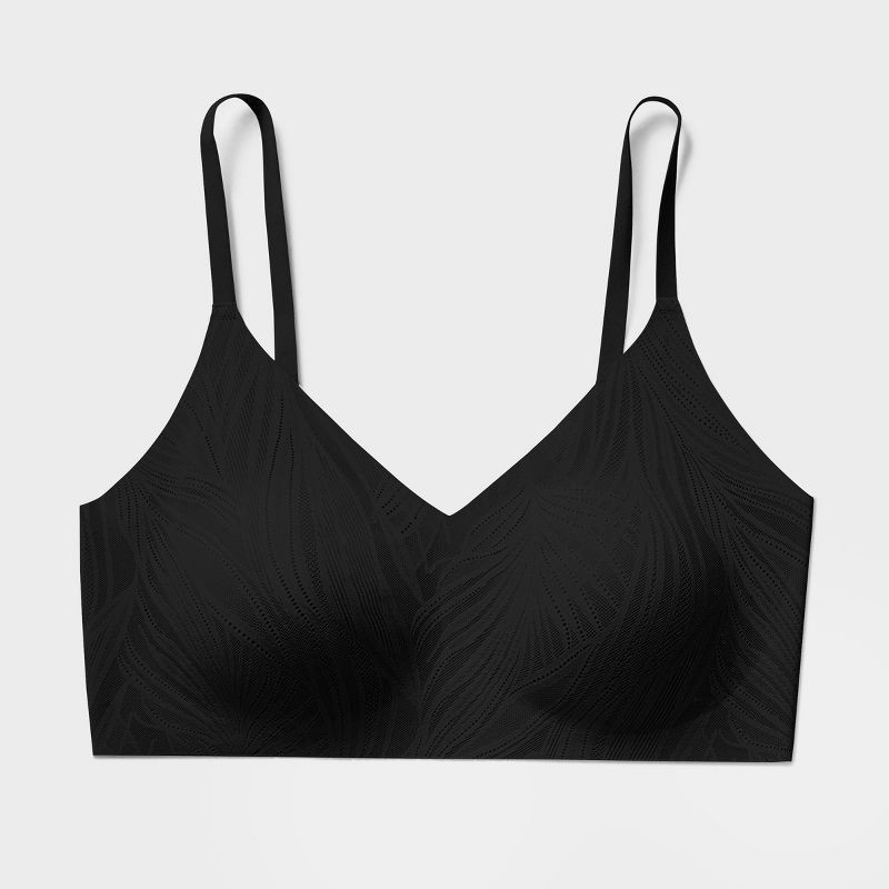 slide 4 of 5, True & Co. True Everybody by True & Co Women's Lace Triangle Adjustable Strap Wirefree Bra - Black S, 1 ct
