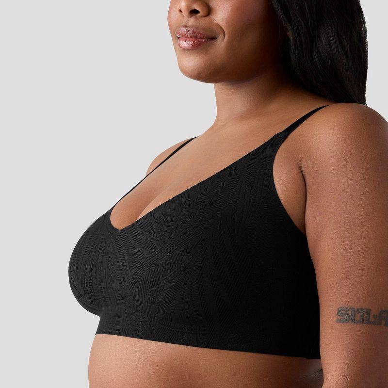 slide 2 of 5, True & Co. True Everybody by True & Co Women's Lace Triangle Adjustable Strap Wirefree Bra - Black M, 1 ct