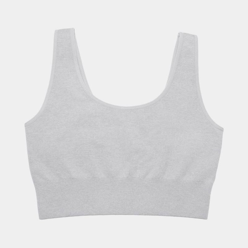 slide 7 of 7, Fruit of the Loom Women's 360° Stretch Seamless Comfort Longline Sports Bra - Heather Gray XL, 1 ct